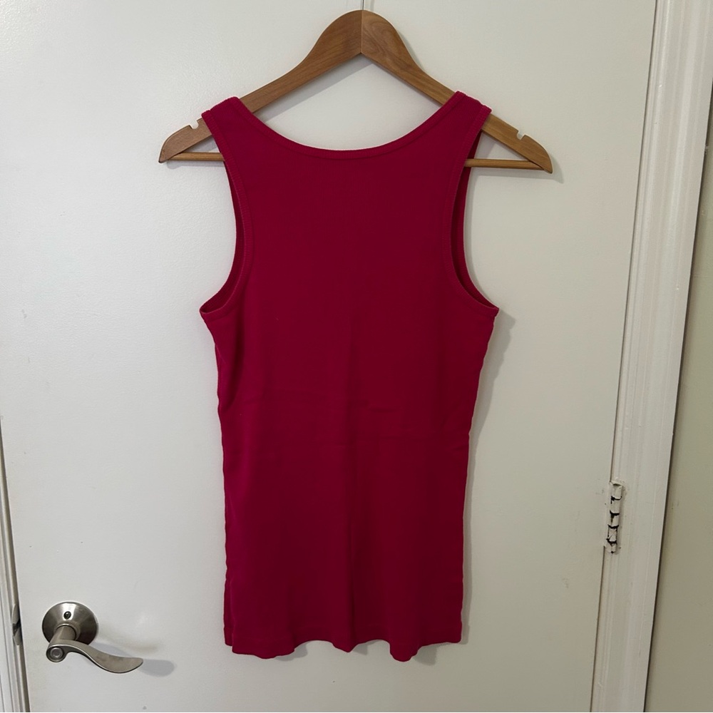 No Boundaries Burgundy Red Sleeveless Ribbed Tank Top Size XL (15/17) - Picture 3 of 3